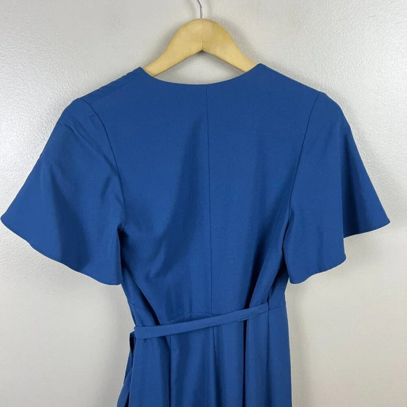 Hutch Kiera Wrap Midi Dress Size Small Blue Work Career Office Church Wedding - Picture 8 of 9